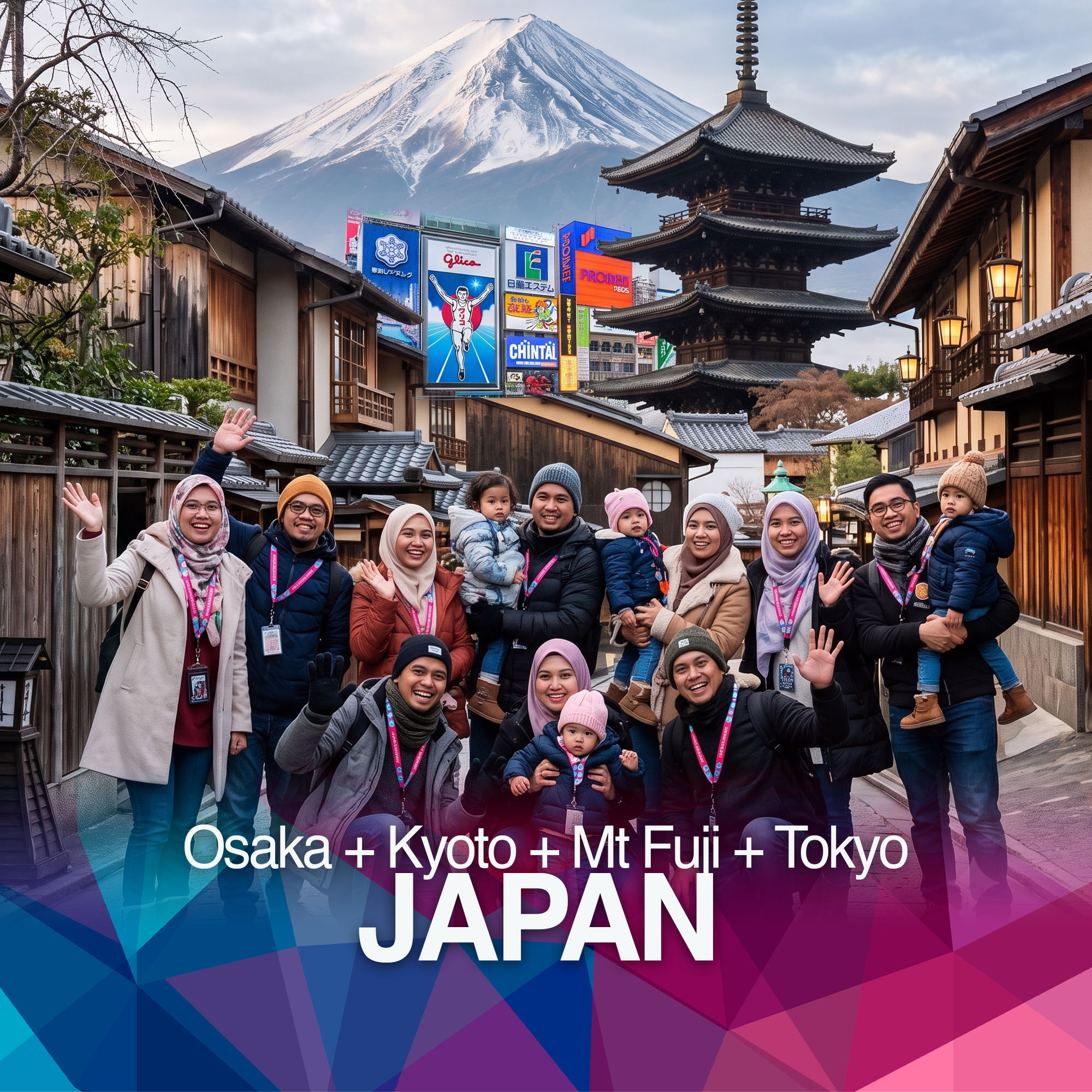 Osaka + Kyoto + MT Fuji + Tokyo